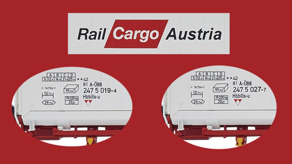 Set 2 carri Tipo Hbbills-uy ÖBB Rail Cargo Austria