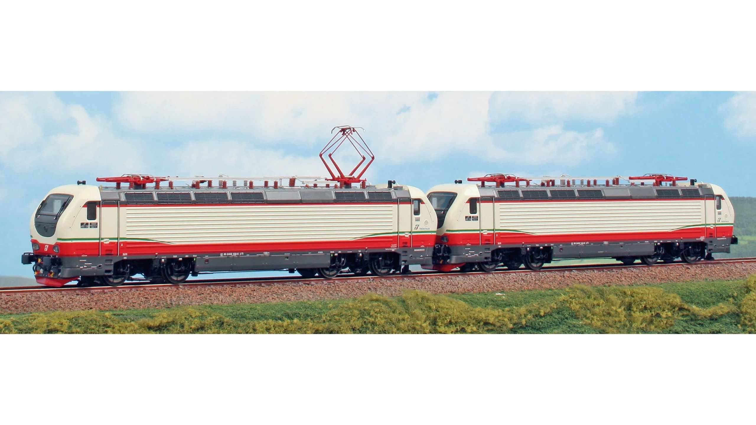 Set 2 locomotive E 402B (FS) "Frecciabianca"