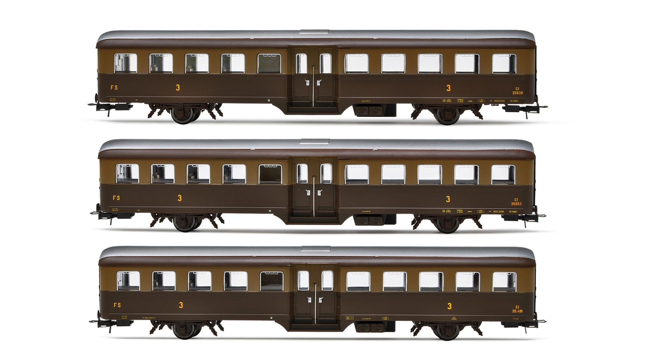 Set 3 carrozze "Corbellini" Fondazione FS