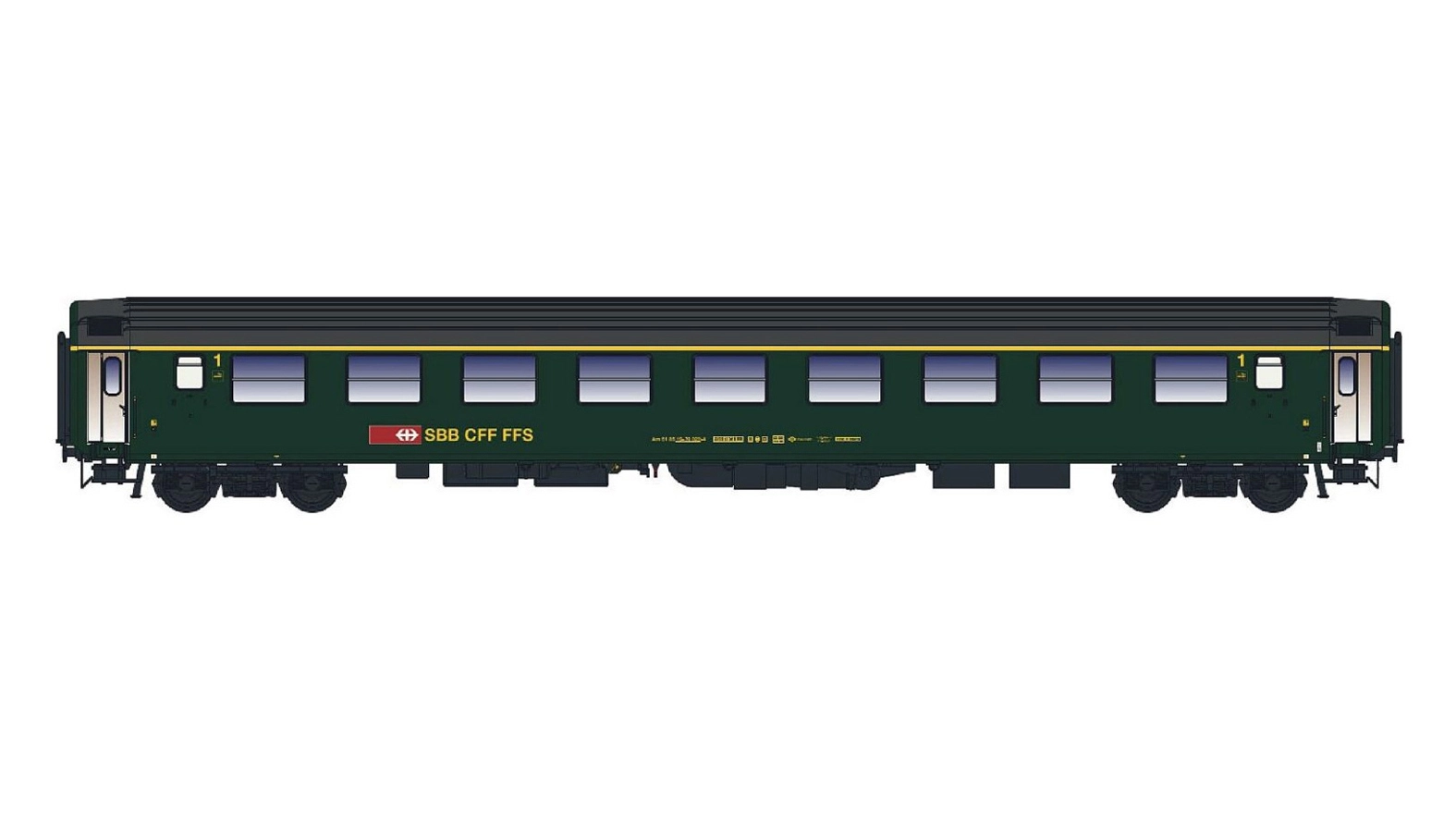 Carrozza UIC-X SBB Am verde logo nuovo