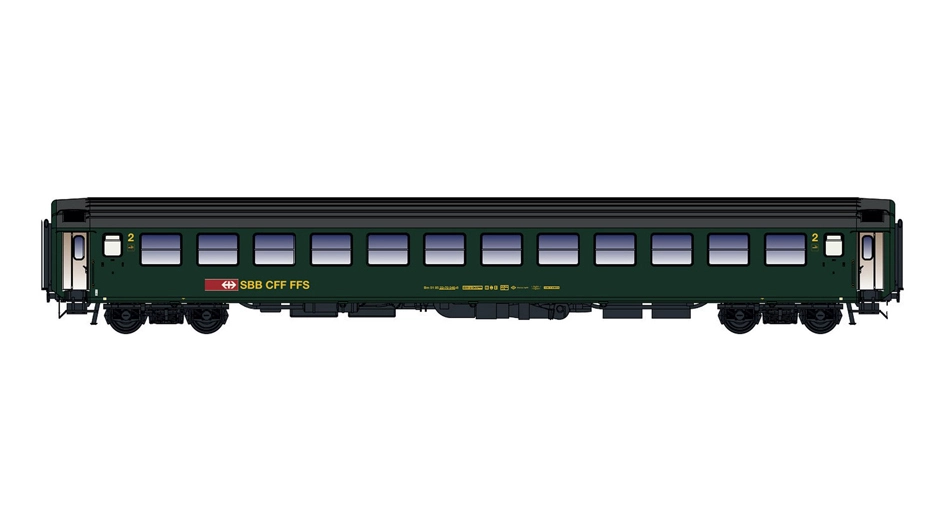 Carrozza UIC-X SBB Bm verde logo nuovo