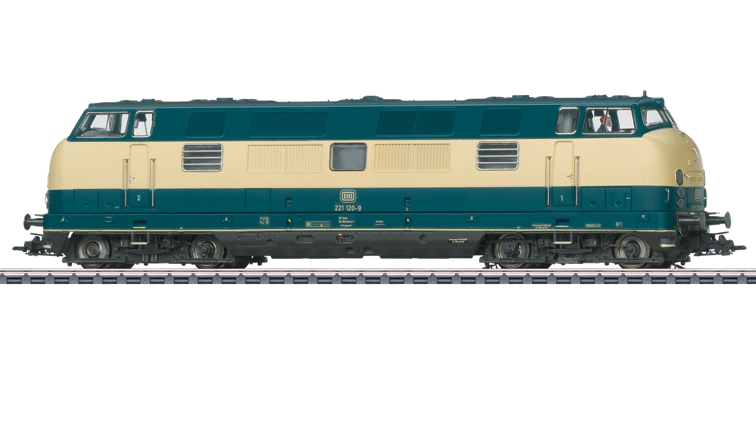 Locomotiva 221 120-9 (DB) blu oceanico/avorio