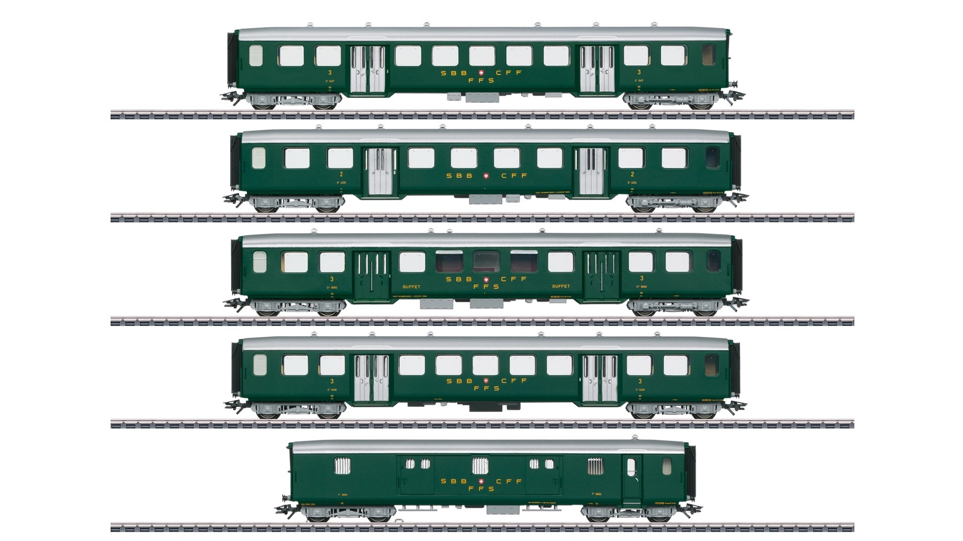 Set 5 carrozze (SBB-CFF-FFS)