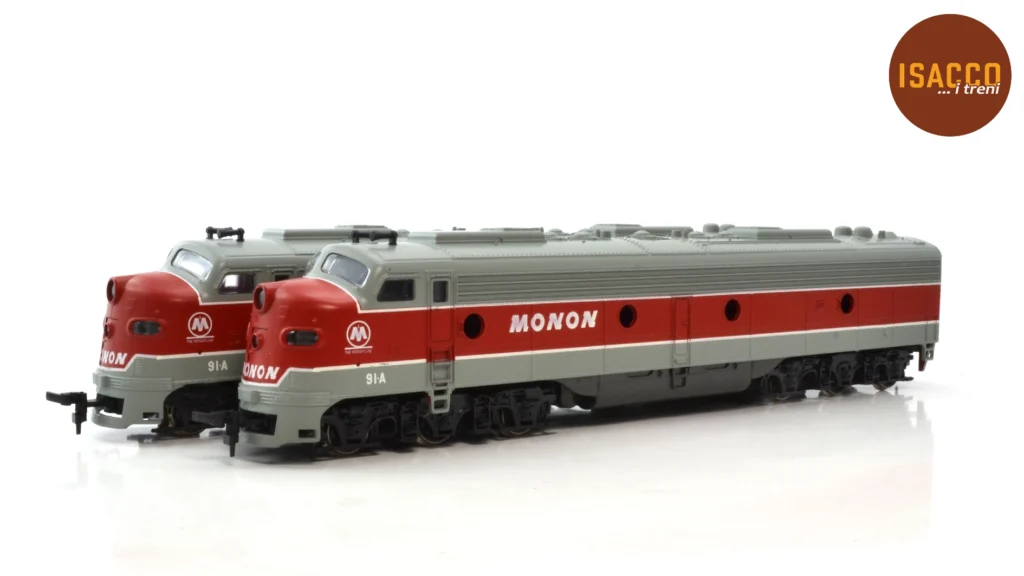 Set 2 locomotive diesel GM EMD E-8 91 (MON)