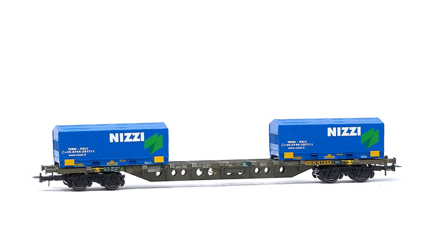 Carro Tipo Sgns CEMAT con container "Nizzi"