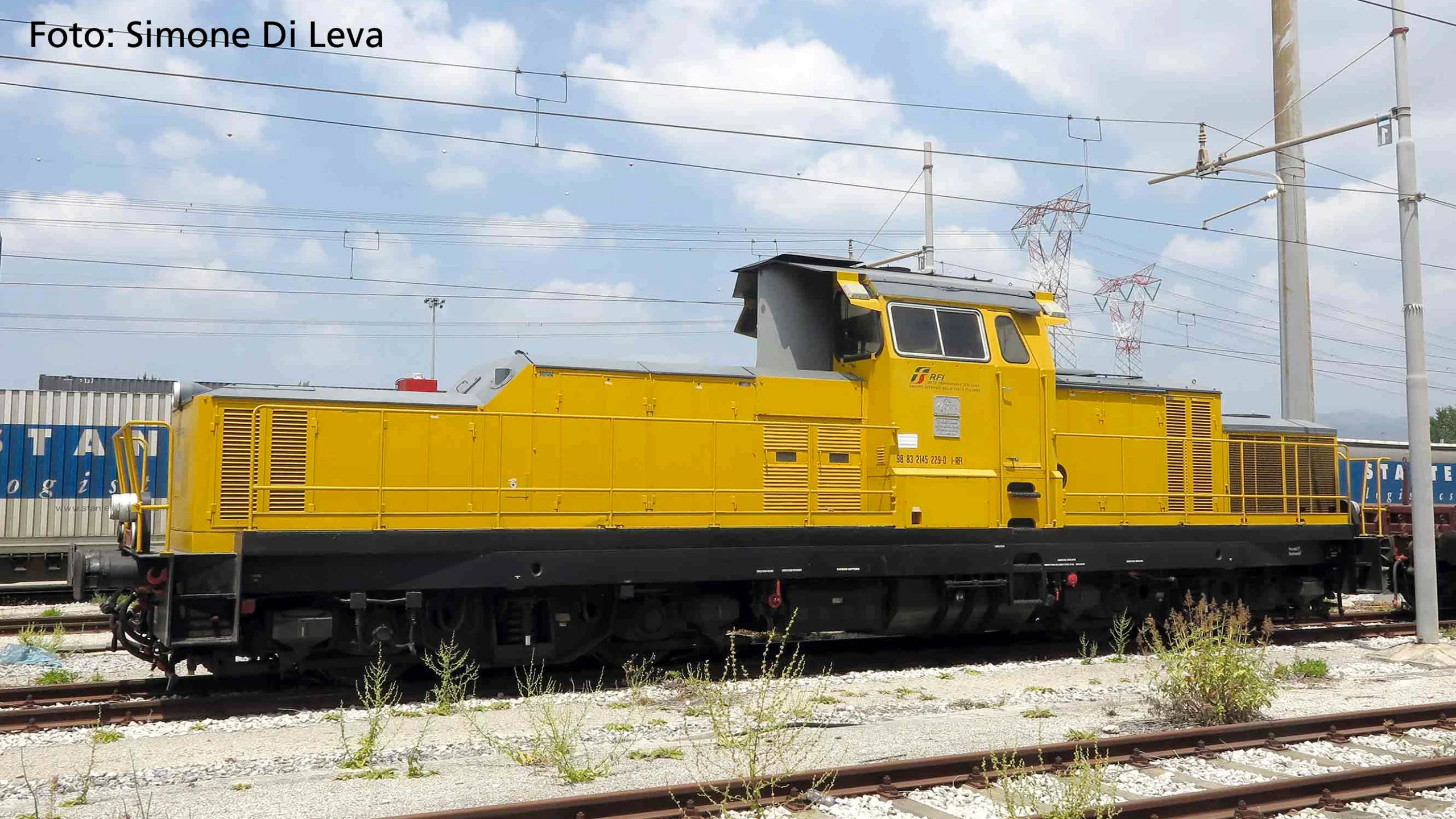 Locomotiva D 145.2029 (RFI) giallo/grigio