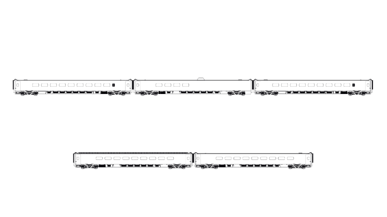 Set 4 elementi ETR 460 (TI) "Frecciabianca"