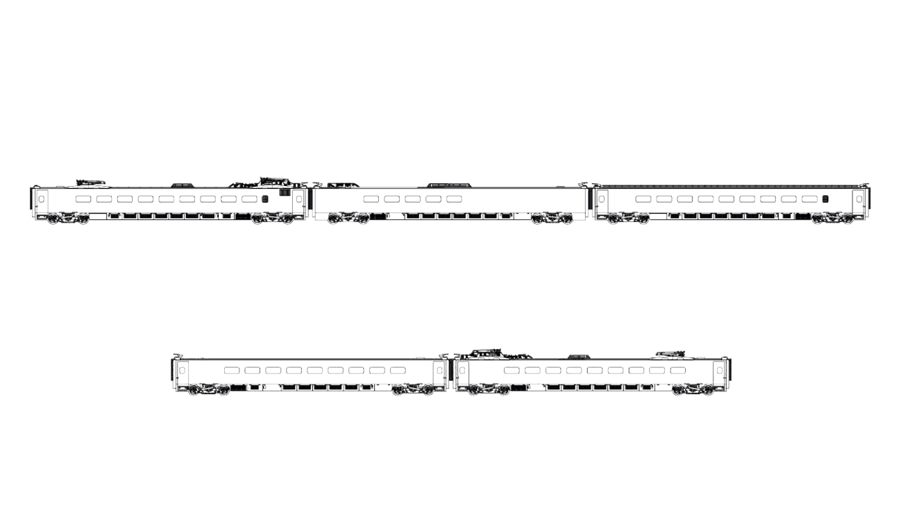 Set 4 elementi ETR 470 Cisalpino