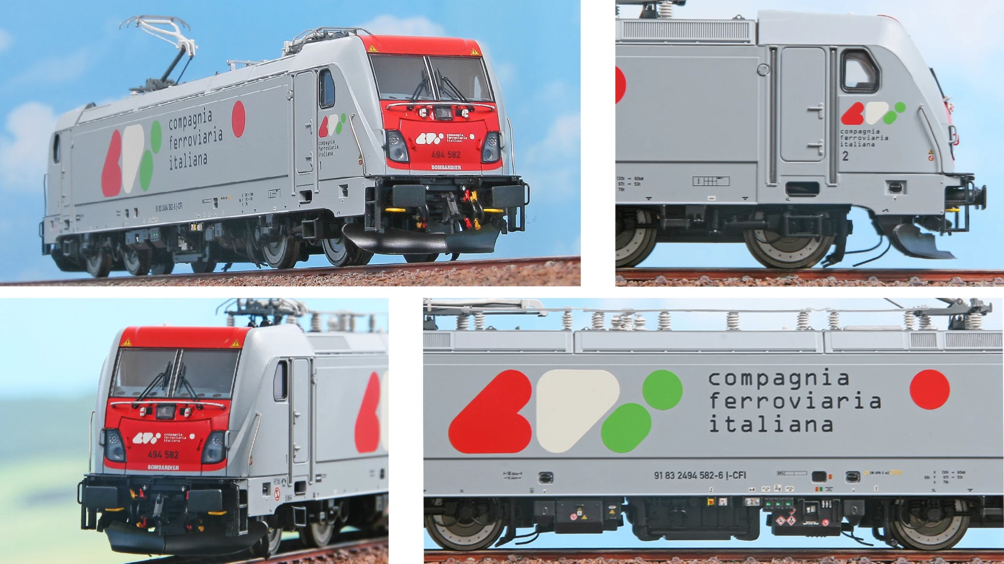 Locomotiva E 494.582 (CFI) livrea grigio chiaro