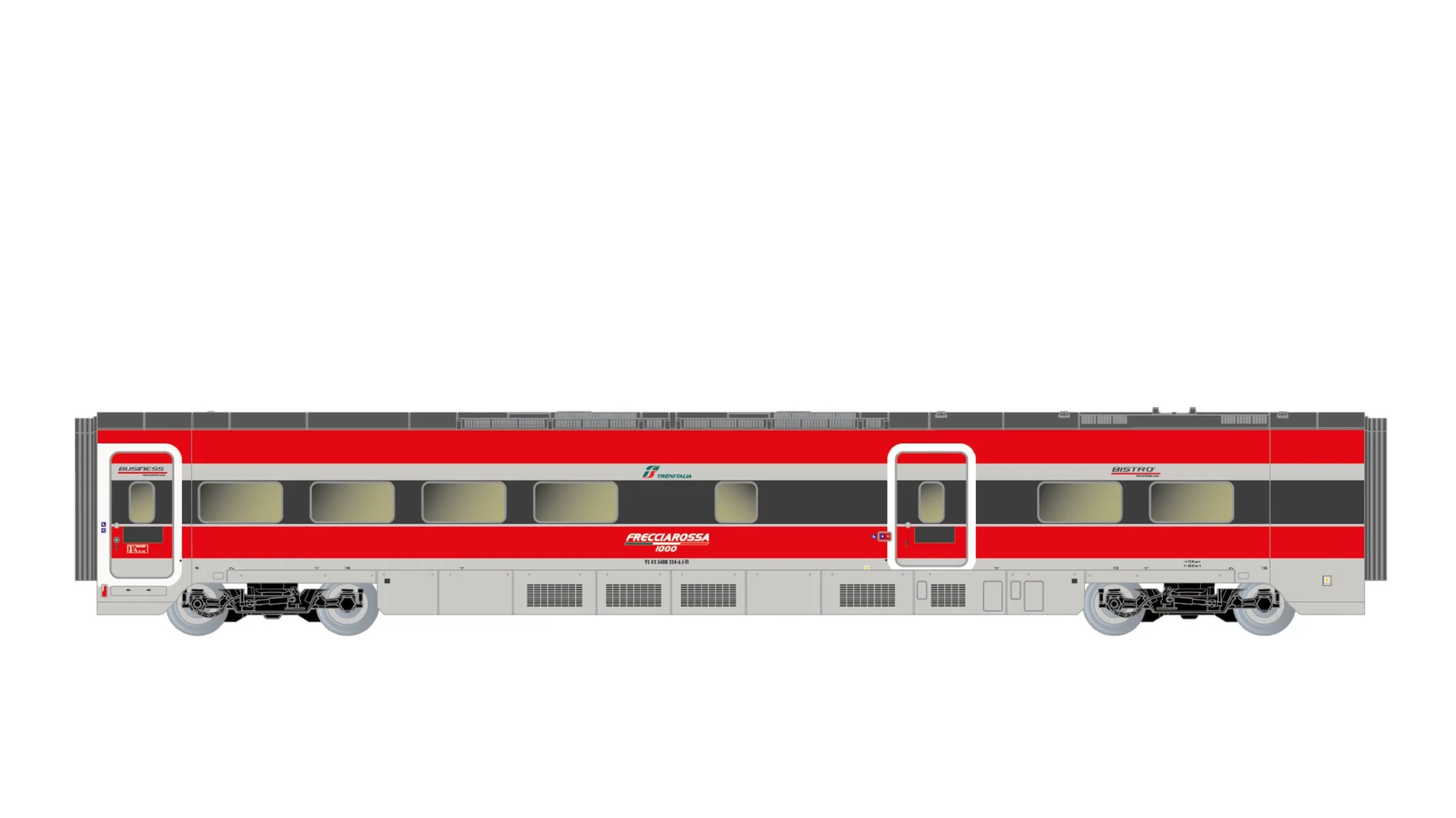 Set 4 carrozze “Frecciarossa 1000” (TI) “Ducati”