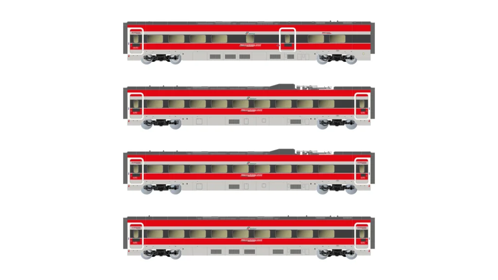 Set 4 carrozze “Frecciarossa 1000” (TI) “Le plaisir”