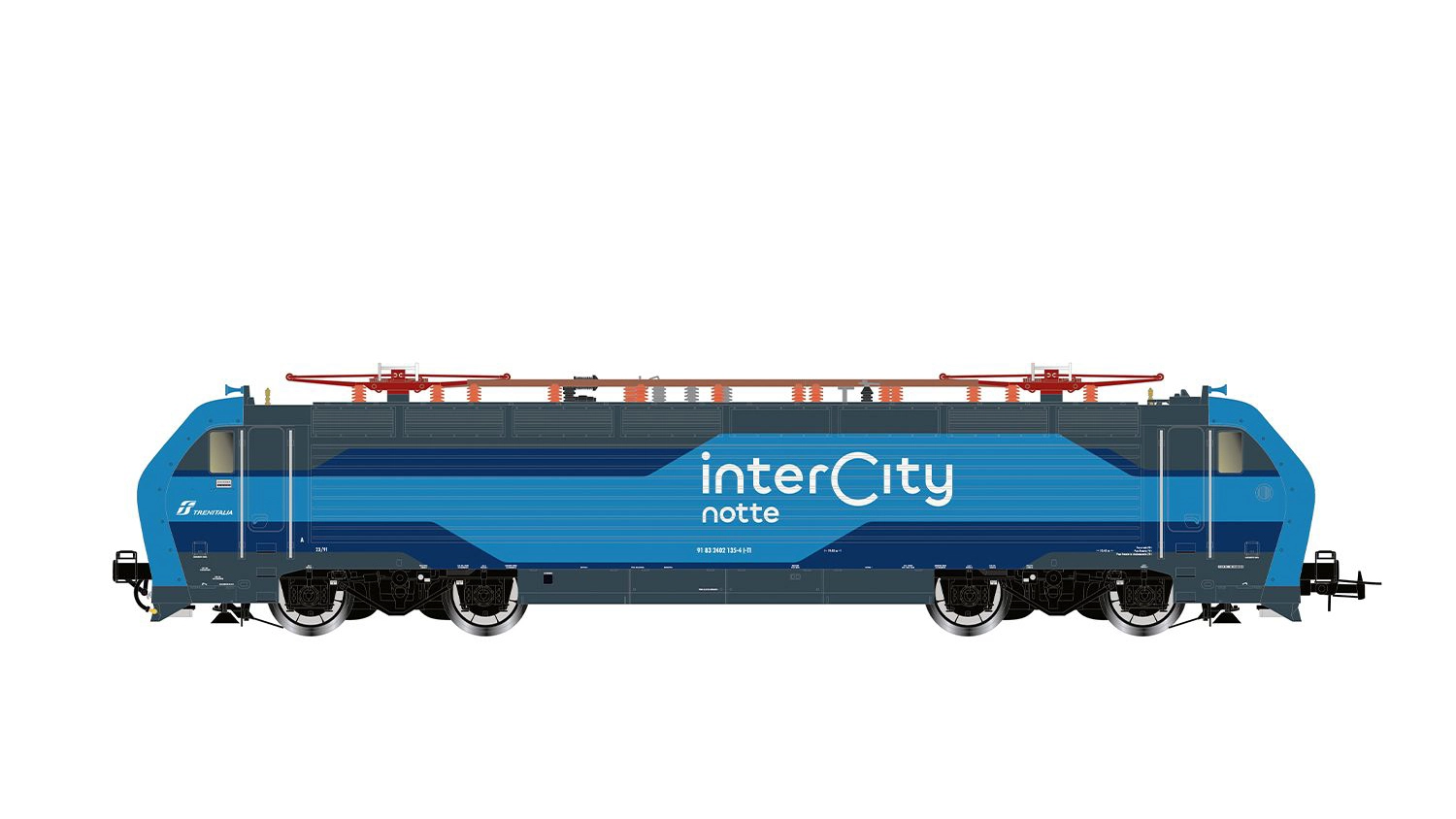 Locomotiva E 402B (TI) livrea "Intercity Notte"