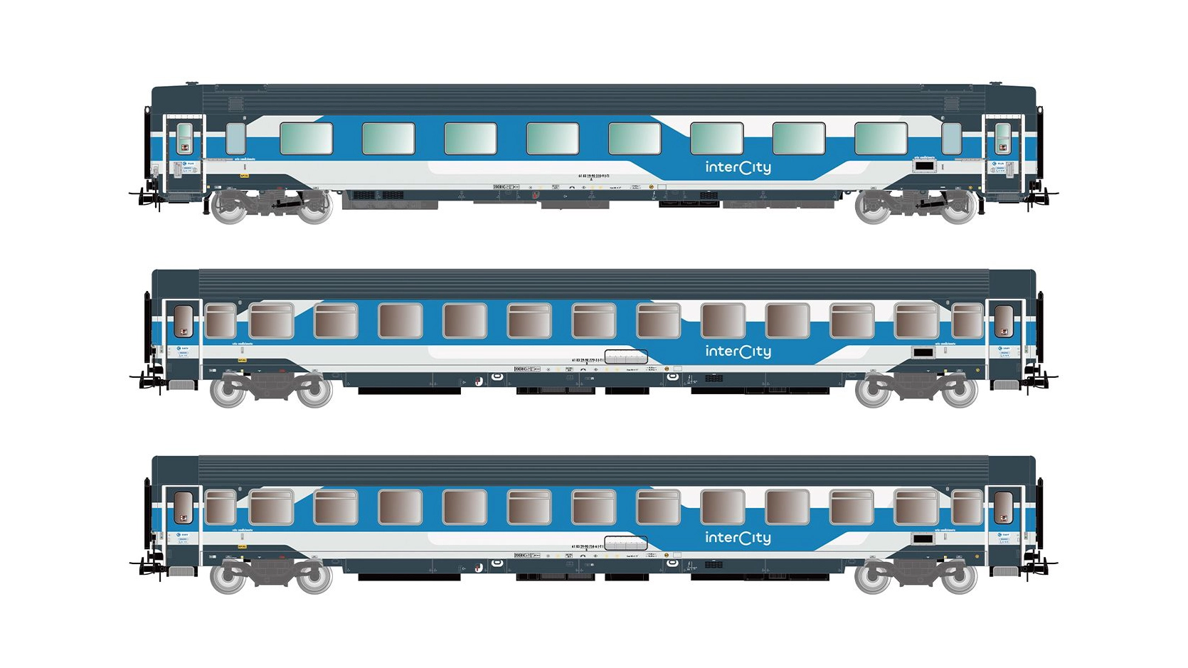 Set 3 carrozze (TI) Gran Confort e Z1 "Intercity"